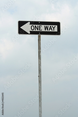 One way sign