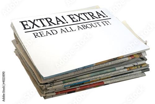 Paper stack. Top file showing 