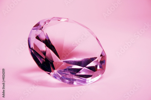 brilliant pink diamond with pink background