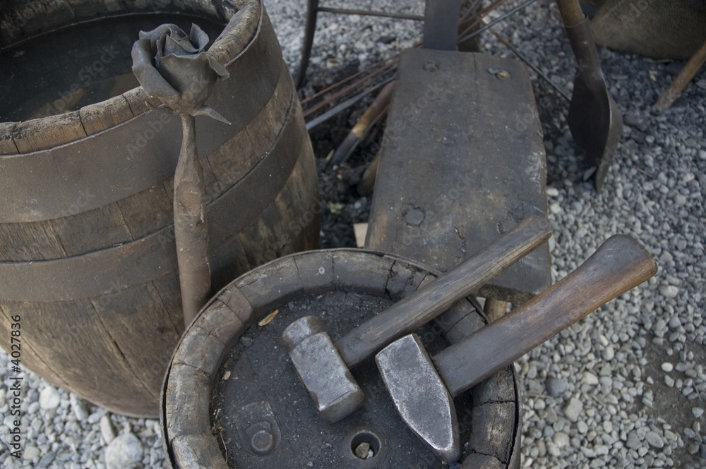 Medieval black smiths tool