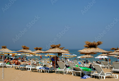 Crowded Black sea beach
