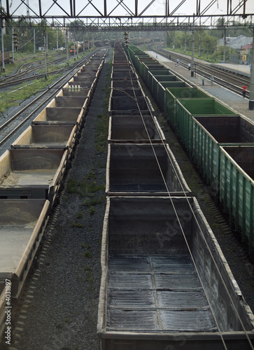 Fototapeta Naklejka Na Ścianę i Meble -  empty railroad containers