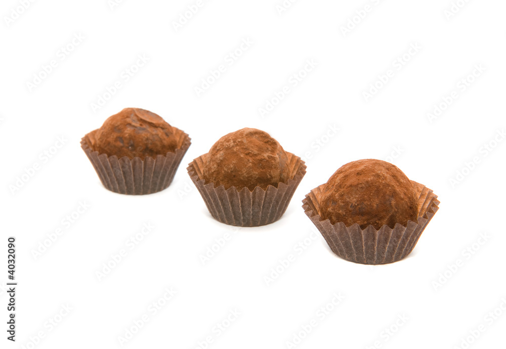 Chocolate sweets. A truffle Chocolate sweets. A truffle