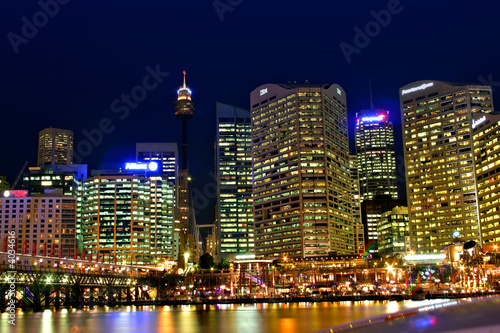 Sydney skyline at night..