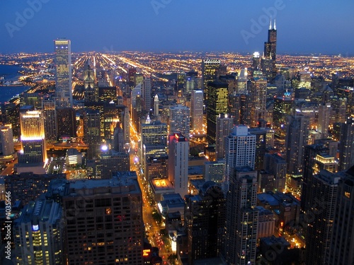 Chicago zur Blauen Stunde