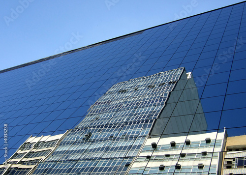 Buildings reflections on the Stock Exchange building 