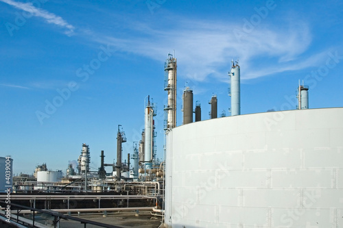 Картината върху платно Oil Refinery Tanks