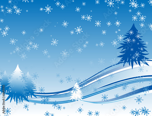Christmas winter background, vector