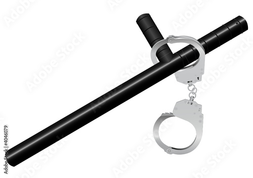 stick and handcuffs 