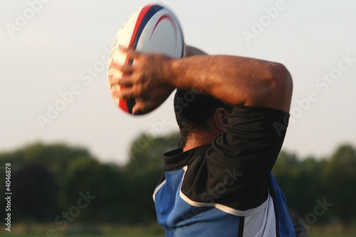rugby with motion blur