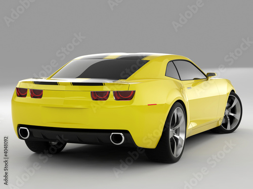 yellow sports car