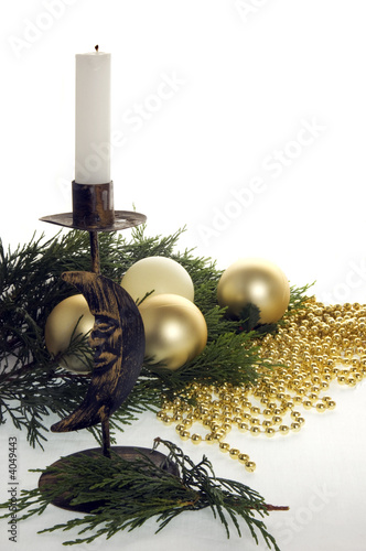 Candle & christmas decorations
