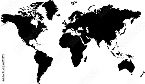 world map black vector