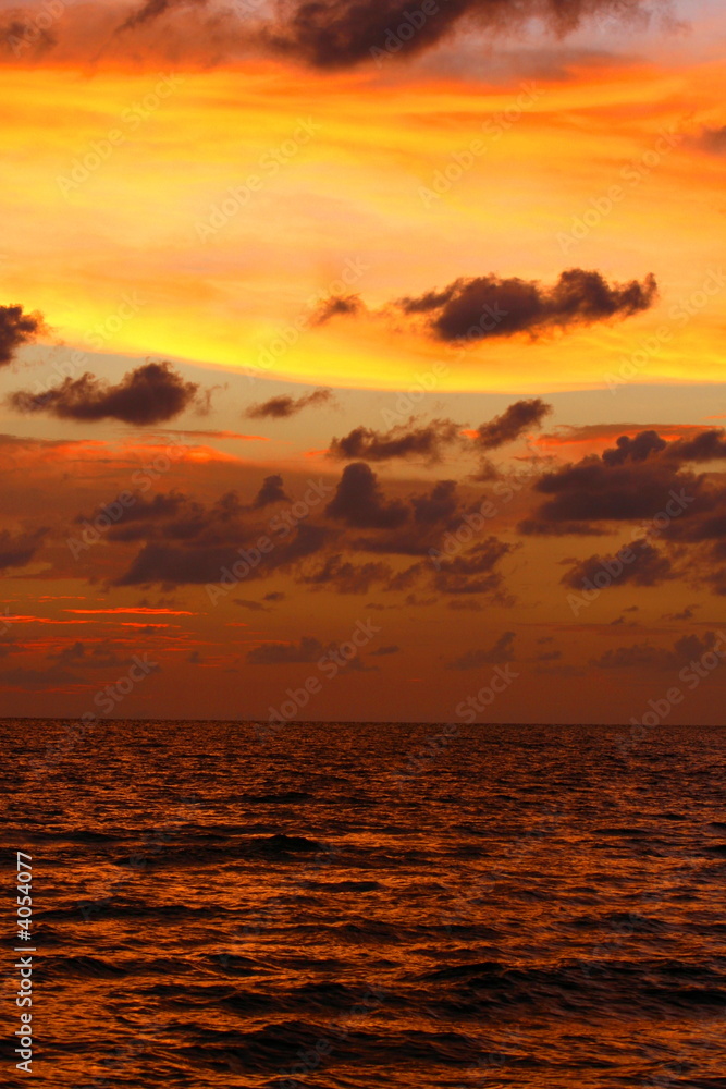 orange sunset in florida