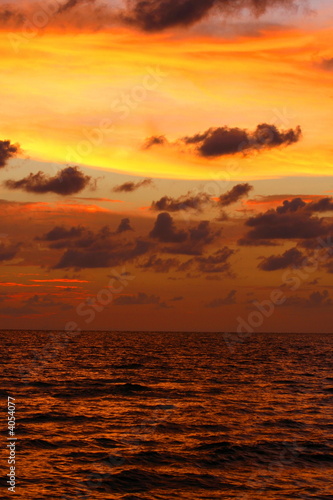 orange sunset in florida