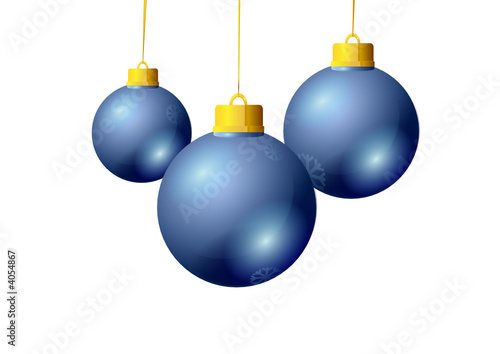 Boules de Noël bleu