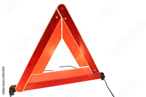 Road hazard warning triangle