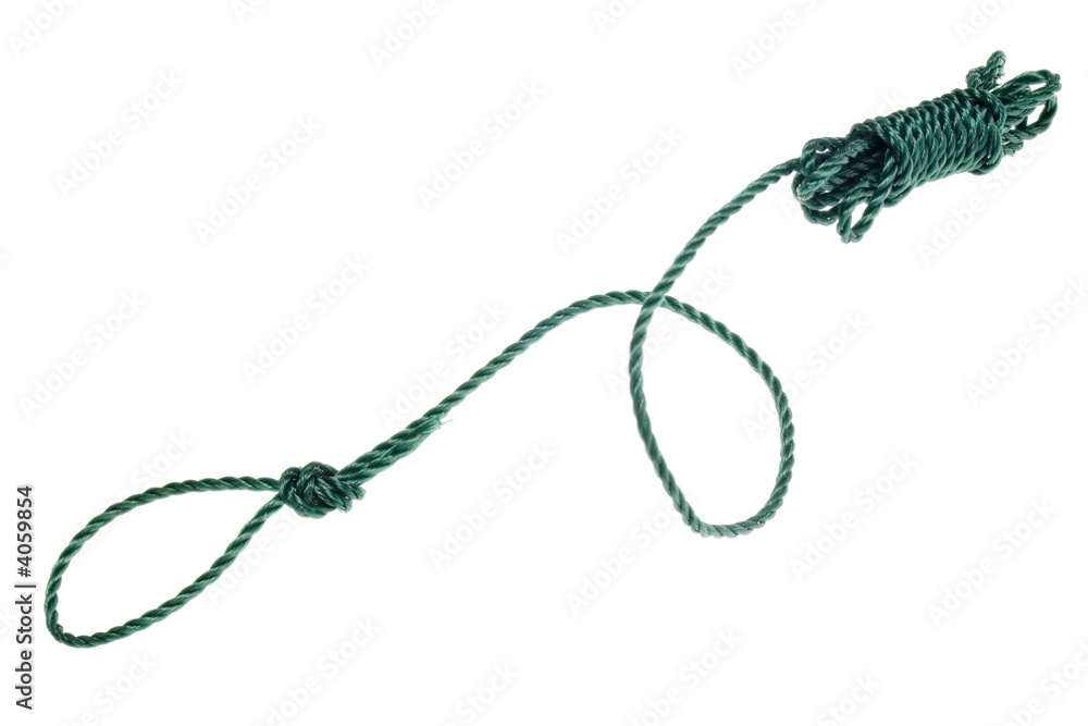 Naklejka premium Green nylon rope..