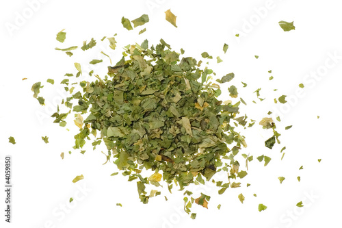 Pile of chopped coriander leaves..