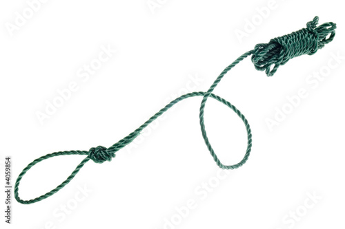 Green nylon rope..