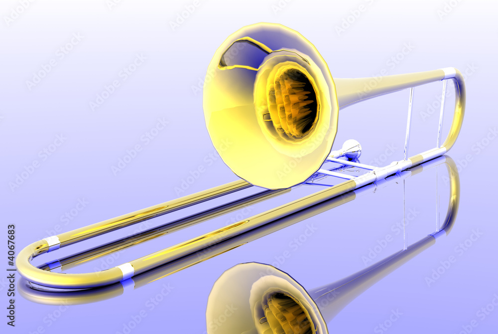 Obraz premium 3D render trumpet