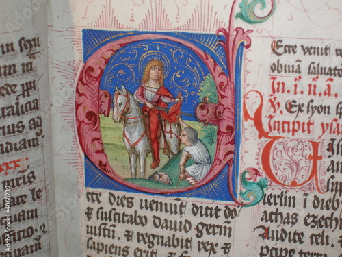 heiliger martin in einem mittelalterlichen buch