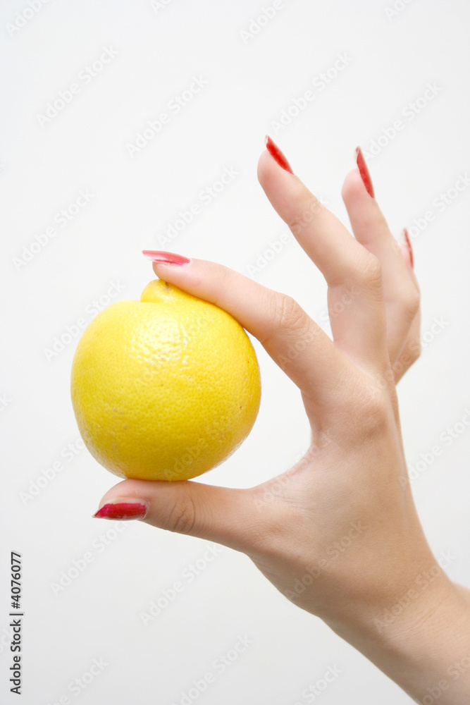 Lemon in hand Lemon in hand