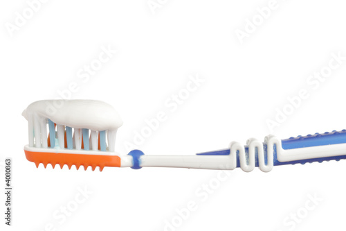 Tooth brush against white background