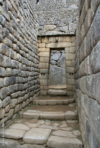 Machu Picchu - Mur et porte inca