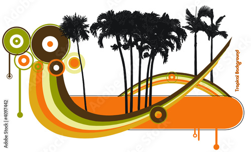 vector de palmeras