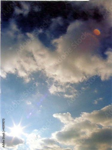 sunburst sitting on a cloud