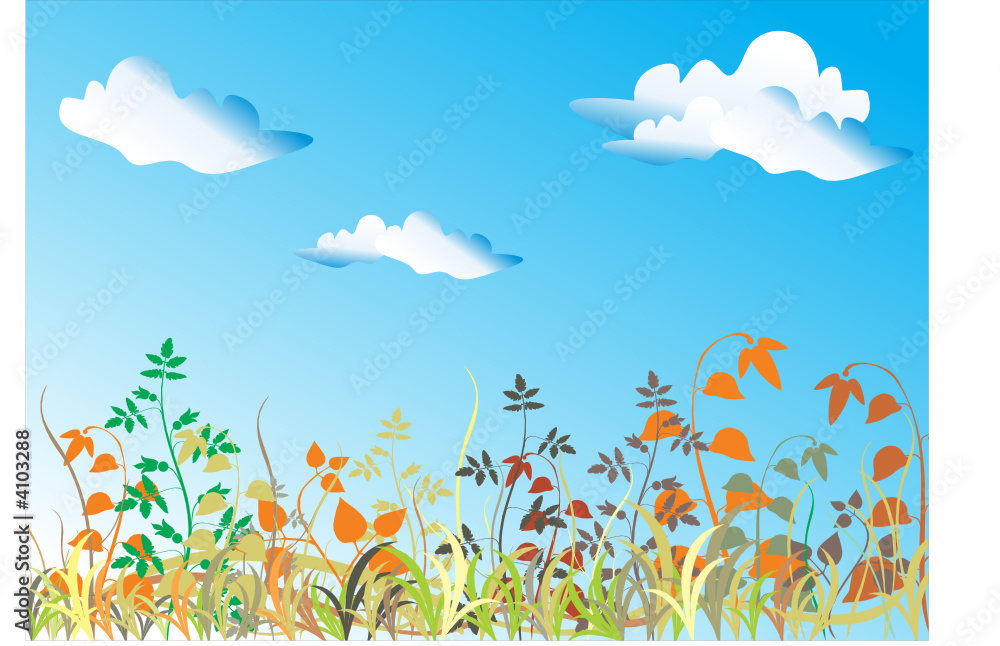 Fototapeta premium Abstract grass background. Vector illustration