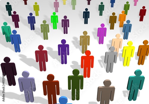 Multi coloured people