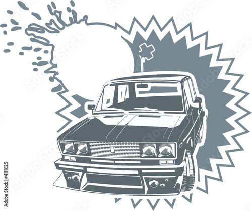 Vector illustration tuned Vaz-2106 "Lada"