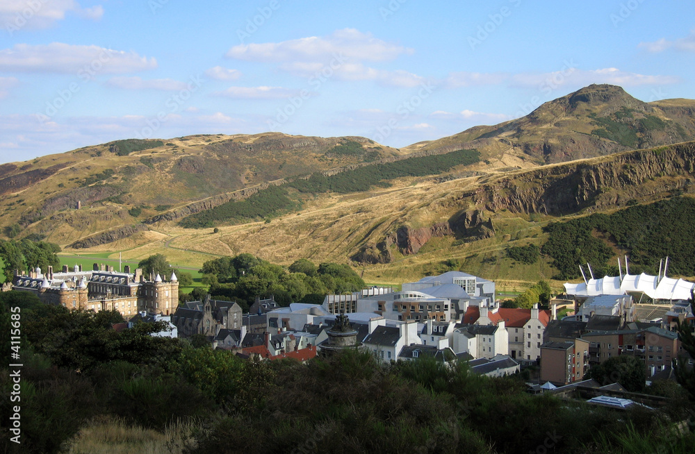 Panorama Holyrood park Edinburgh