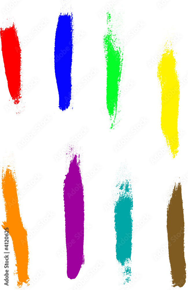 8 Coloured Paint Dawbs