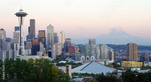 Downtown Seattle Sunset View