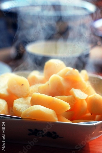 Dampfende kartoffeln Fototapeta