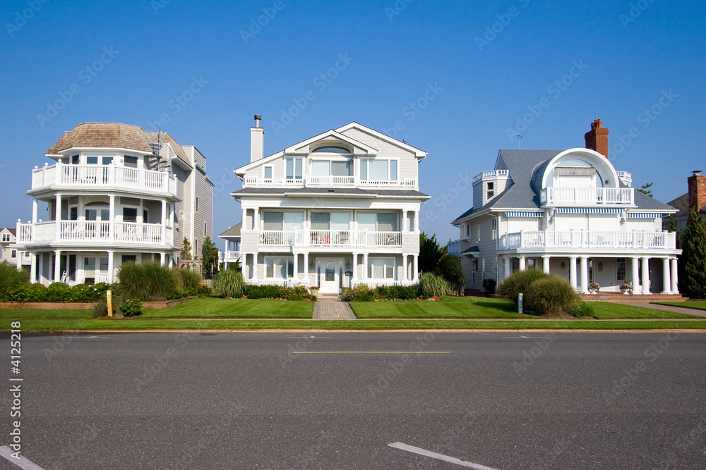 Beach houses on the New Jersey shore