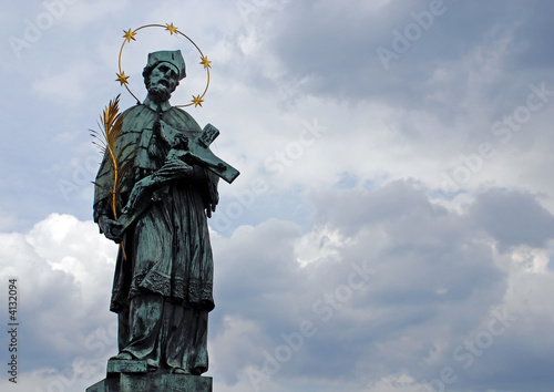 johc of nepomulk statue on the charles bridge photo