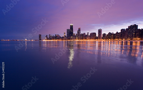 Chicago - sunset from the Lake