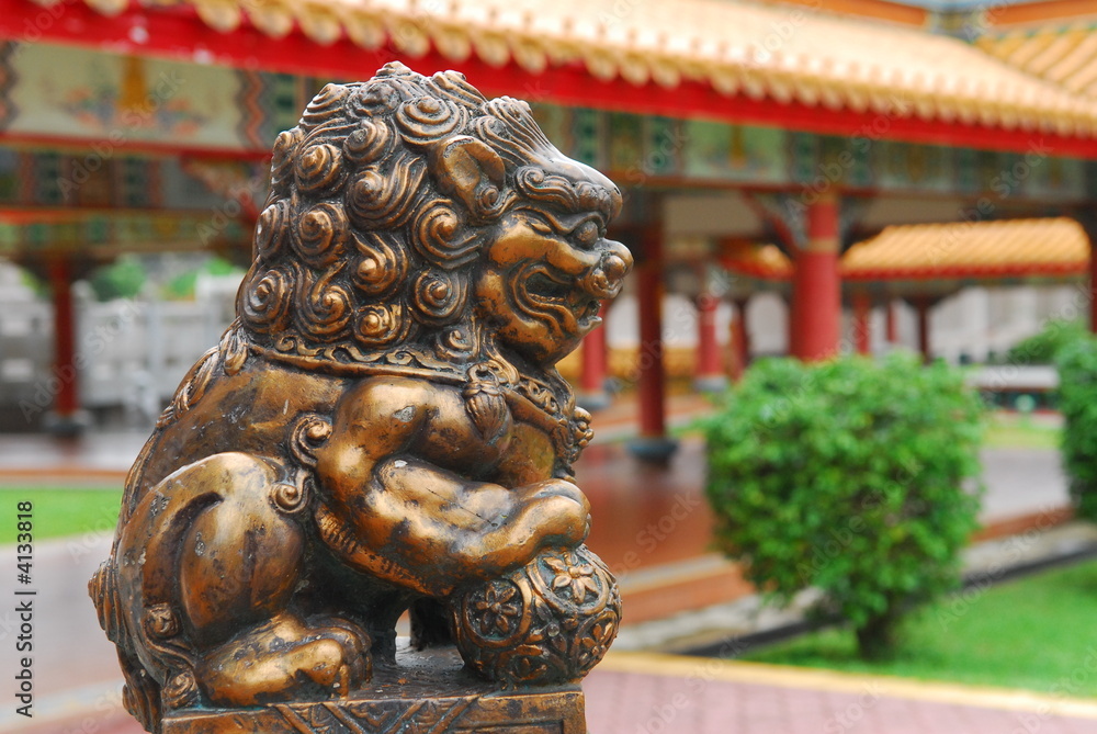 bronze lions in the gardens bronze lions in the gardens