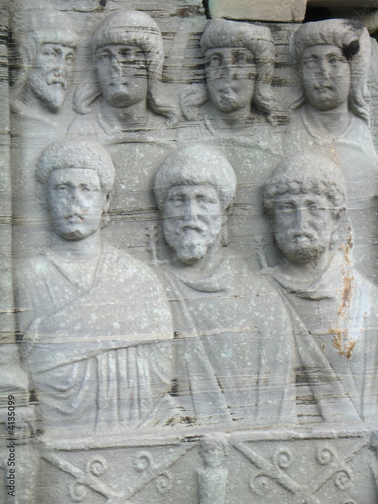 Detail of Theodosius Obelisk standing in Istanbul