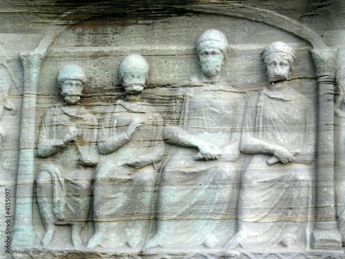 Detail of Theodosius Obelisk standing  in Istanbul photo