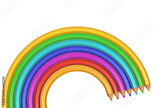 Arc-en-ciel de crayons