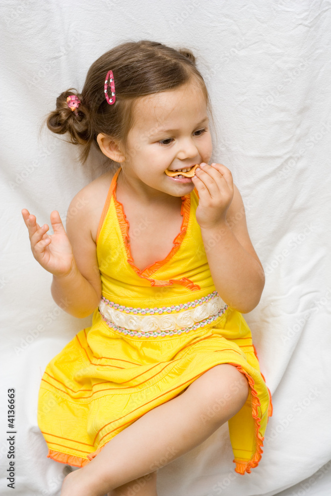 Girl in yellow dress Girl in yellow dress
