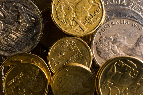Mixture of Australian coins photo