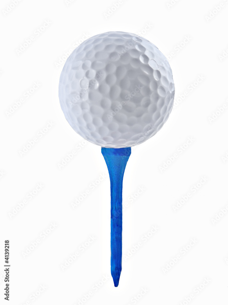 Golf Ball and Tee Golf Ball and Tee