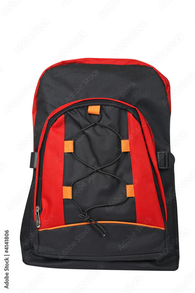 Fototapeta premium Black and red backpack