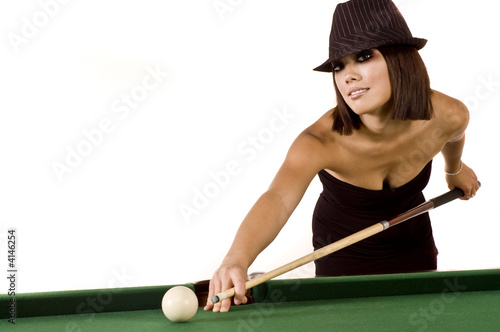 sexy pool player